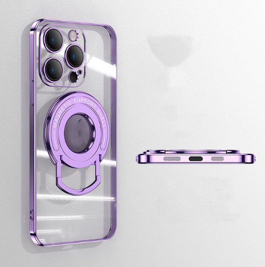 Funda Magnética iPhone 15 con Soporte Invisible - Protección Transparente y Elegante - Image 8