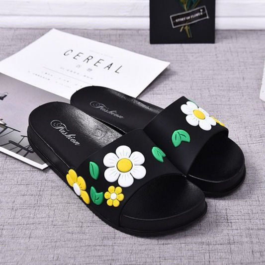 Sandalias y Pantuflas para Casa con Suela Antideslizante y Diseño Floral - Image 2