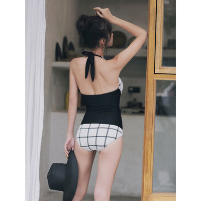 Traje de Baño Retro Ajustado de Una Pieza - Image 2