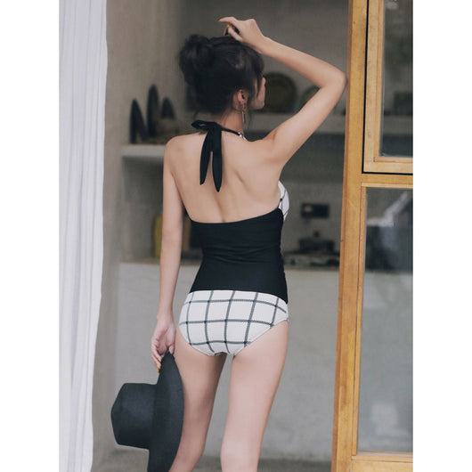 Traje de Baño Retro Ajustado de Una Pieza - Image 2