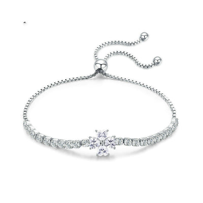 Pulsera de Plata Esterlina con Trébol de Cuatro Hojas - Image 2