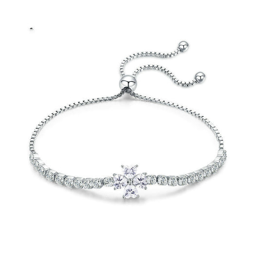 Pulsera de Plata Esterlina con Trébol de Cuatro Hojas - Image 2