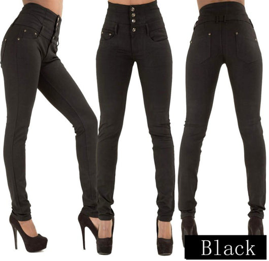 Pantalones de Mezclilla Elástica Cintura Alta - Image 2