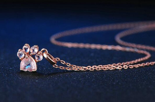 Collar de Plata 925 con Colgante de Loto y Corazón Chapado en Oro Rosa - Image 2
