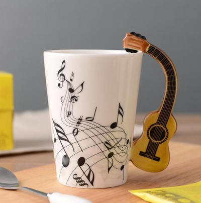 Taza de Cerámica con Asa de Saxofón y Notas Musicales - Image 9