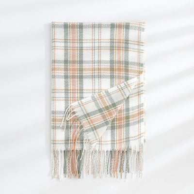 Bufanda Cálida de Cuadros con Borlas - Accesorio Elegante y Versátil - Image 12