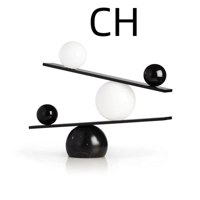 Lámpara Decorativa de Mármol y Vidrio con Esfera para Hoteles y Dormitorios - Image 6