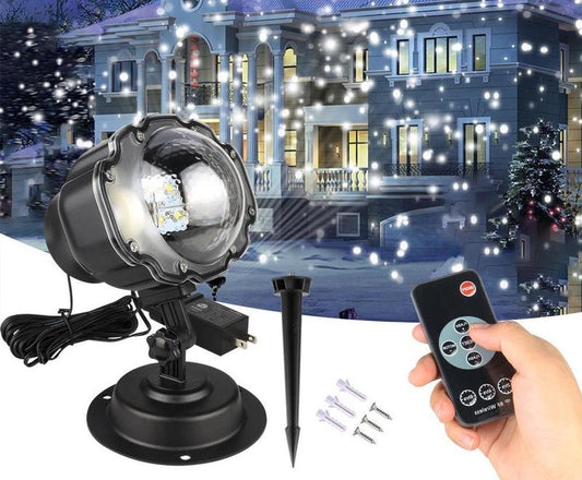 Proyector LED de Nieve Navideño con Luz Dinámica