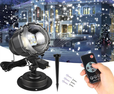 Proyector LED de Nieve Navideño con Luz Dinámica