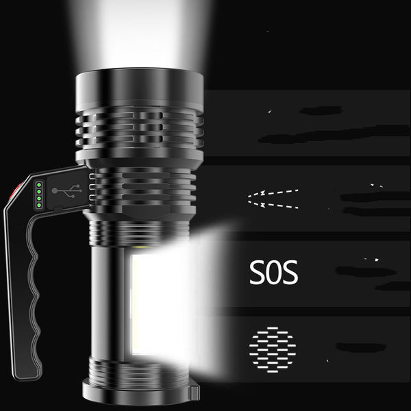 Linterna LED Portátil Recargable por USB con Luz Lateral