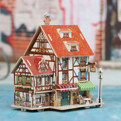 Puzzle 3D de Madera - Modelo de Casa para Armar