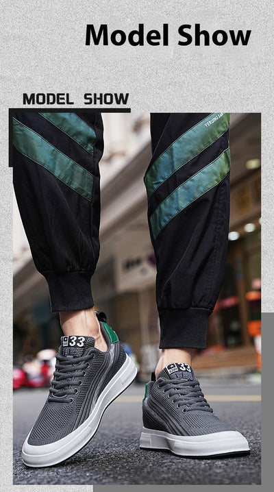 Zapatillas Deportivas Tejidas con Alzas Invisibles para Hombre - Image 29