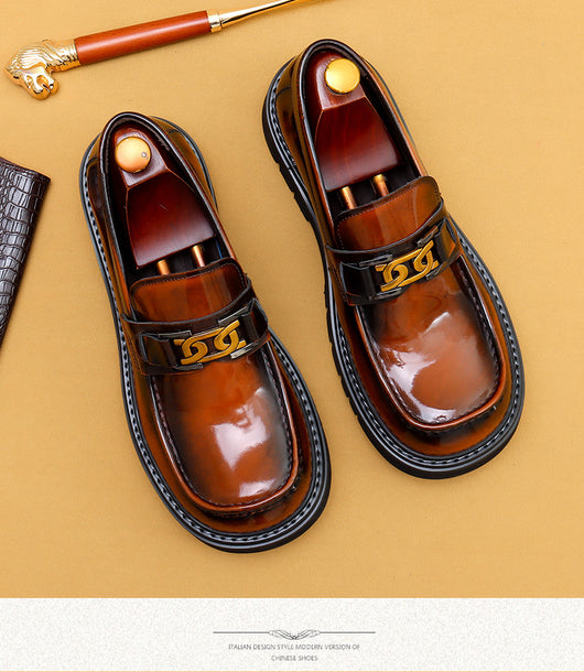 Zapatos de Cuero Lustrado para Hombre - Calzado Business Casual Ancho Elegante - Image 10