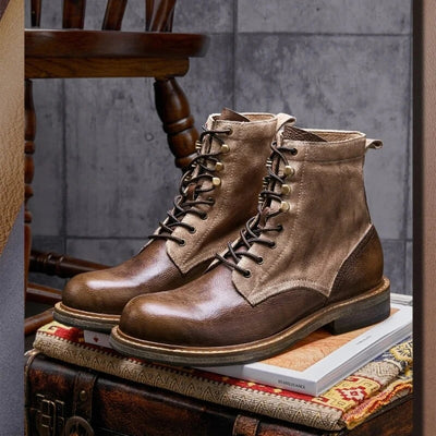 Botas de Cuero Genuino Forradas de Lana - Botas Motociclista Desert Premium para Hombre - Image 6