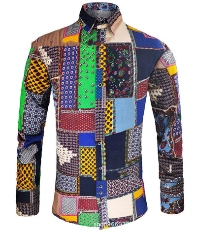 Camisas de Lino y Algodón para Hombre con Estampado - Colección Otoño - Image 15