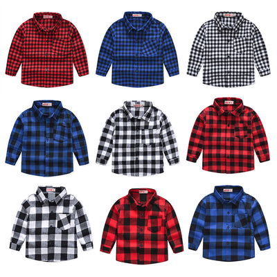 Camisas a Cuadros para Niños y Niñas - Tops Elegantes para Pequeños - Image 4