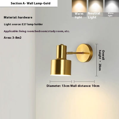 Lámpara de Pared Dorada Elegante para Dormitorio y Mesita de Noche - Image 5