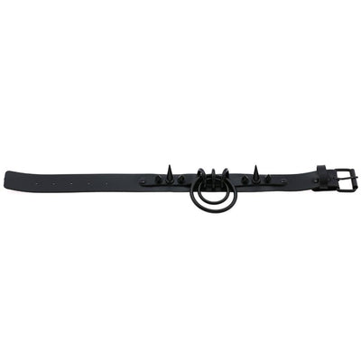 Collar Choker Punk con Remaches y Hebilla - Unisex Negro - Image 3