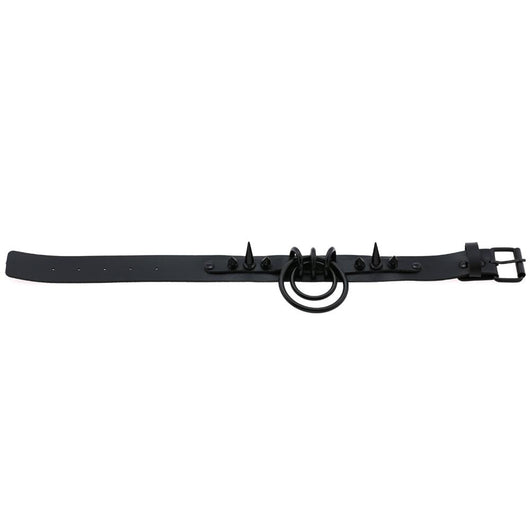 Collar Choker Punk con Remaches y Hebilla - Unisex Negro - Image 3