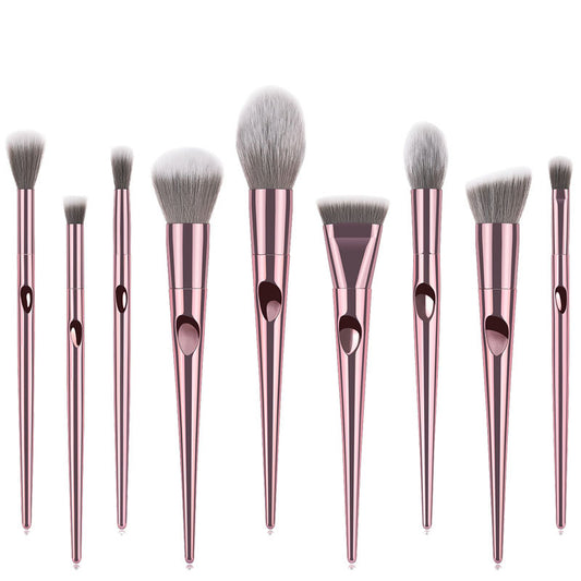 Set de 10 Brochas de Maquillaje con Mango Largo - Image 2