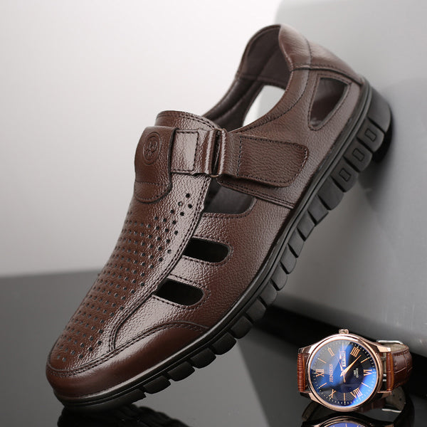 Sandalias de Cuero para Hombre con Diseño Transpirable