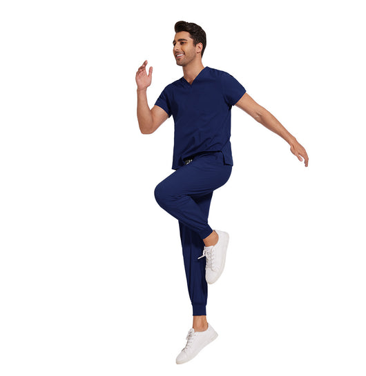 Conjunto de Uniformes Médicos para Hombre con Tela Elástica y Secado Rápido - Image 22