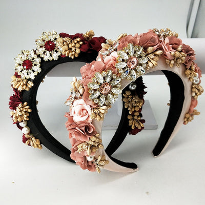 Diadema Nupcial de Cristal con Efecto Esponja