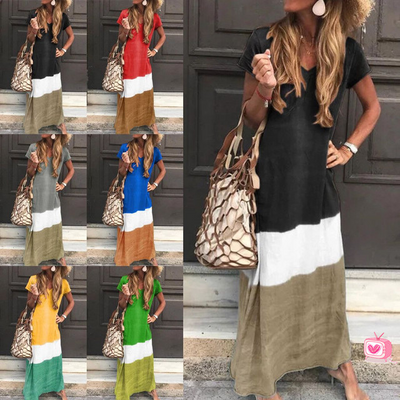 Vestido Corto Holgado con Estampado Mosaico