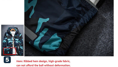 Chaqueta Camuflaje Hombre con Capucha y Cremallera Luminosa - Abrigo Casual de Primavera - Image 15