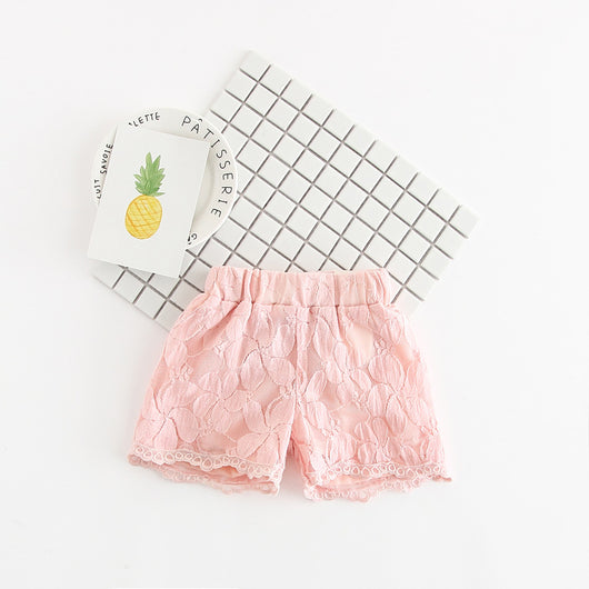 Shorts de encaje floral para niñas - Hot pants elegantes - Image 8