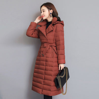 Abrigo Acolchado Mujer Largo con Capucha - Chaqueta Térmica Impermeable - Image 13