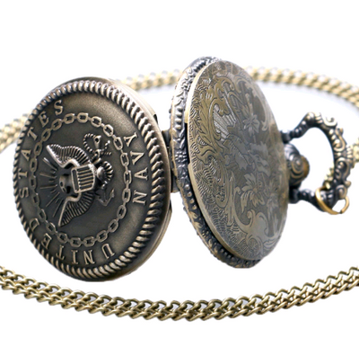 Reloj de Bolsillo Vintage con Patrón Águila en Bronce Verde - Image 8