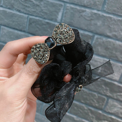Moño de Organza Elástico para Cabello - Accesorio Elegante y Versátil - Image 4