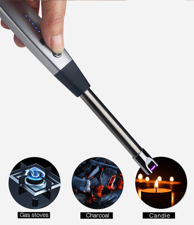 Encendedor de Plasma Portátil para Camping con Pantalla Digital y Carga USB