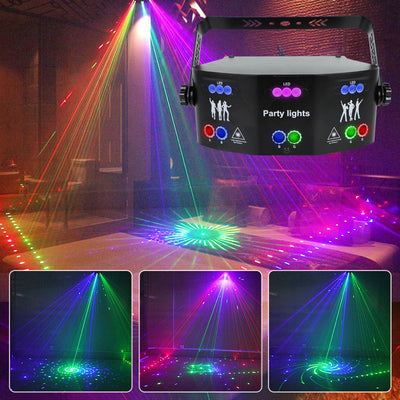 Luces LED Giratorias Multicolor con Sensor de Voz para Karaoke