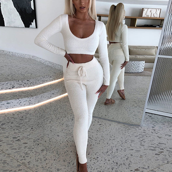 Conjunto de Punto: Top y Pantalón Coordinado