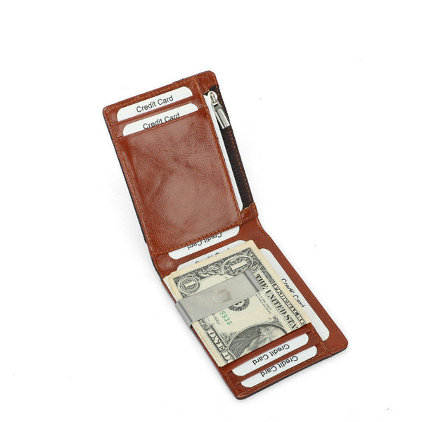 Billetera de Cuero Premium con Protección RFID para Hombre