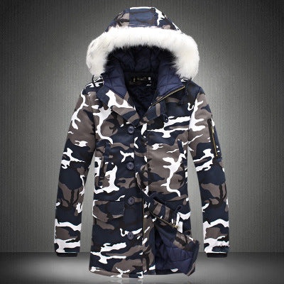 Abrigo Acolchado Camuflaje con Cuello de Piel Sintética - Image 6