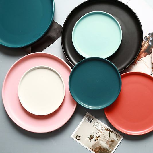 Plato Cerámica Creativo para Verduras - Diseño Minimalista Moderno