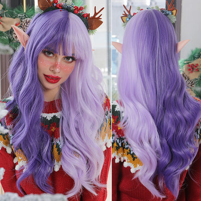 Pelucas Sintéticas Onduladas Largas Rojo y Verde para Cosplay - Image 2
