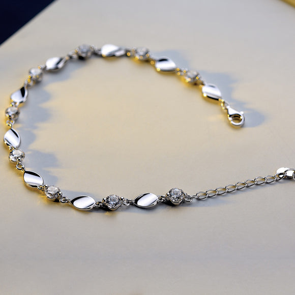 Pulsera de Plata Esterlina 925 con Diamantes Engastados
