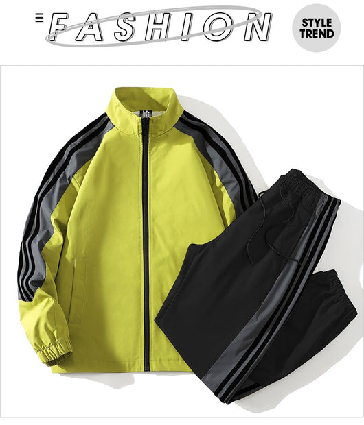 Conjunto Deportivo Casual de 2 Piezas con Cuello Mao para Hombre - Image 32