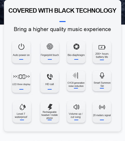 Auriculares Bluetooth 5.0 con Control Táctil y Conexión Inalámbrica - Image 8