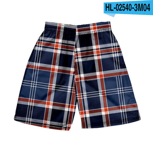 Shorts Casuales a Cuadros para Hombre - Pantalones de Playa - Image 13