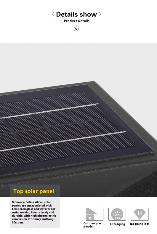 Lámpara Solar Cuadrada para Jardín - Iluminación Exterior Impermeable - Image 12