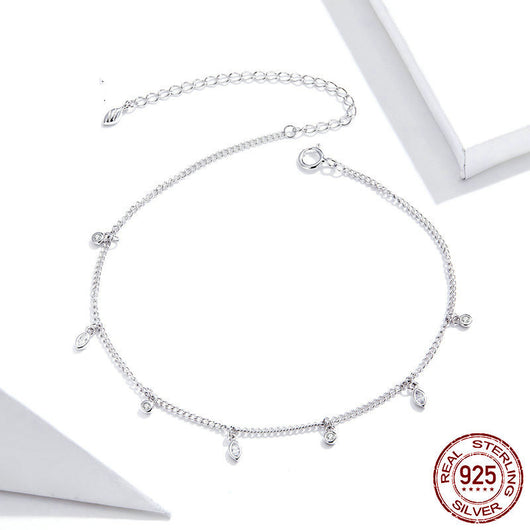 Pulsera de Tobillo de Plata con Borlas - Diseño Minimalista - Image 5