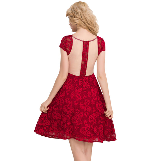 Vestido Ajustado con Encaje y Cintura Marcada para Mujer - Image 21