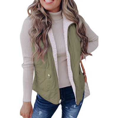 Chaleco Térmico Reversible de Color Liso para Mujer - Image 10