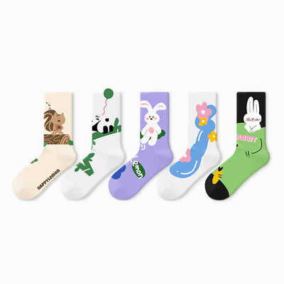 Calcetines de Algodón Estampado Infantil Primavera Otoño - Image 12