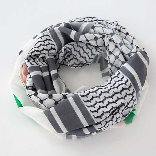 Pañuelo Chiffon Estampado Bandera - Moda Árabe Dubai - Image 25